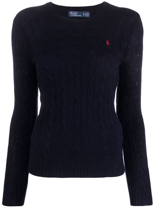 Prussian blue wool-cashmere knit Polo Ralph Lauren | 211910421003